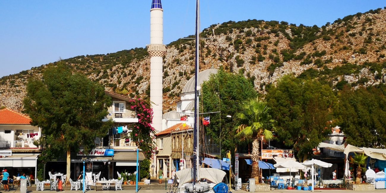 Vue sur le port et la mosquée de Bozburun