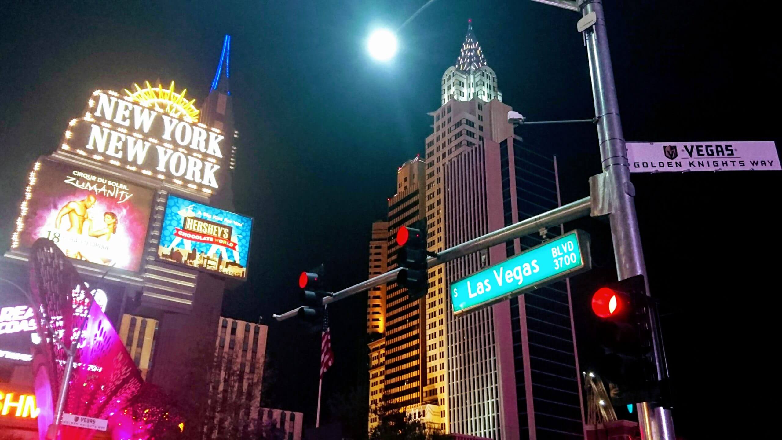 Strip Las Vegas la nuit