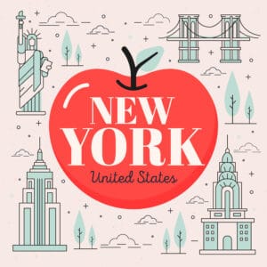 Illustration New York Big Apple