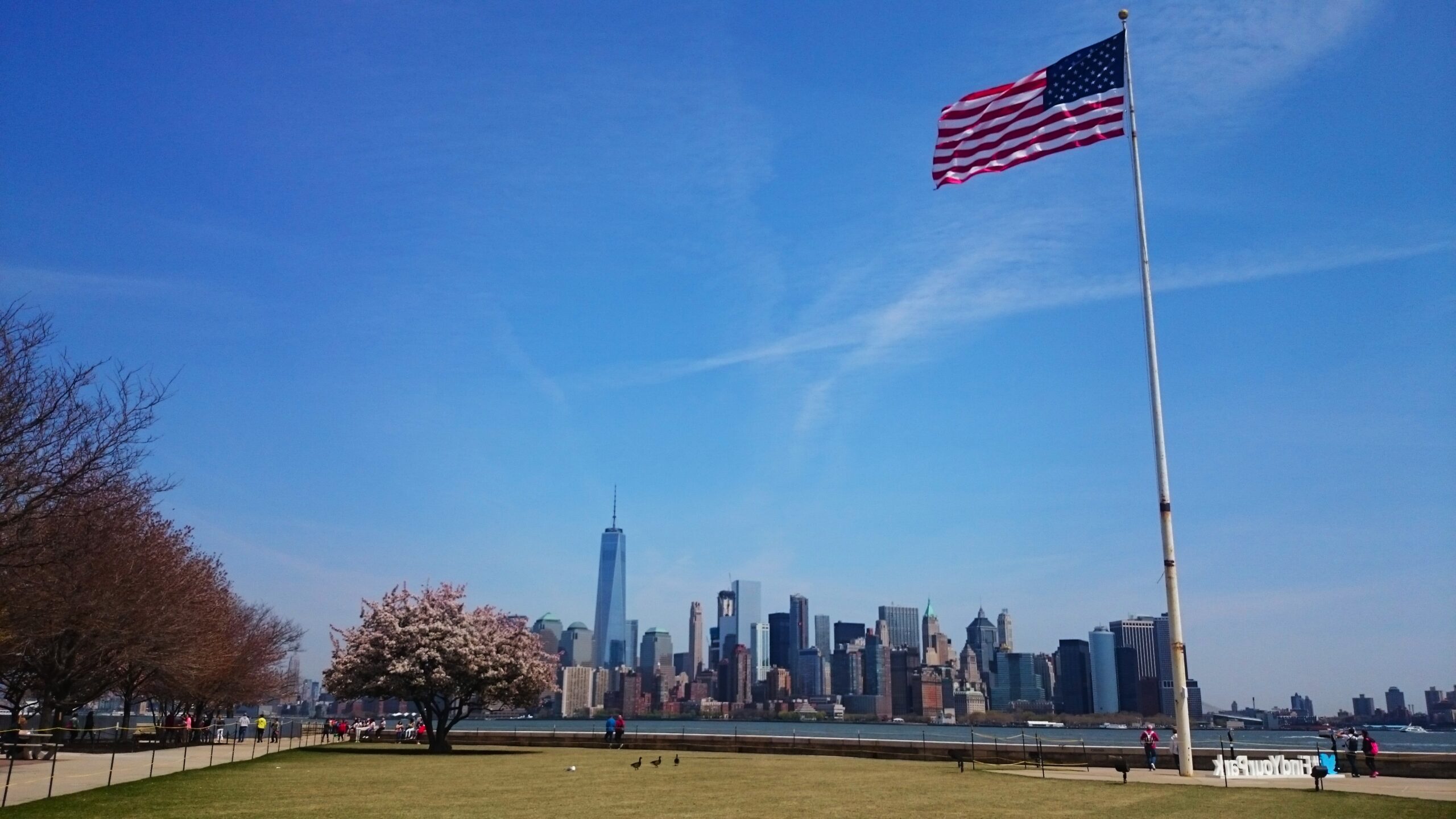 Vue sur la skyline depuis Liberty Island