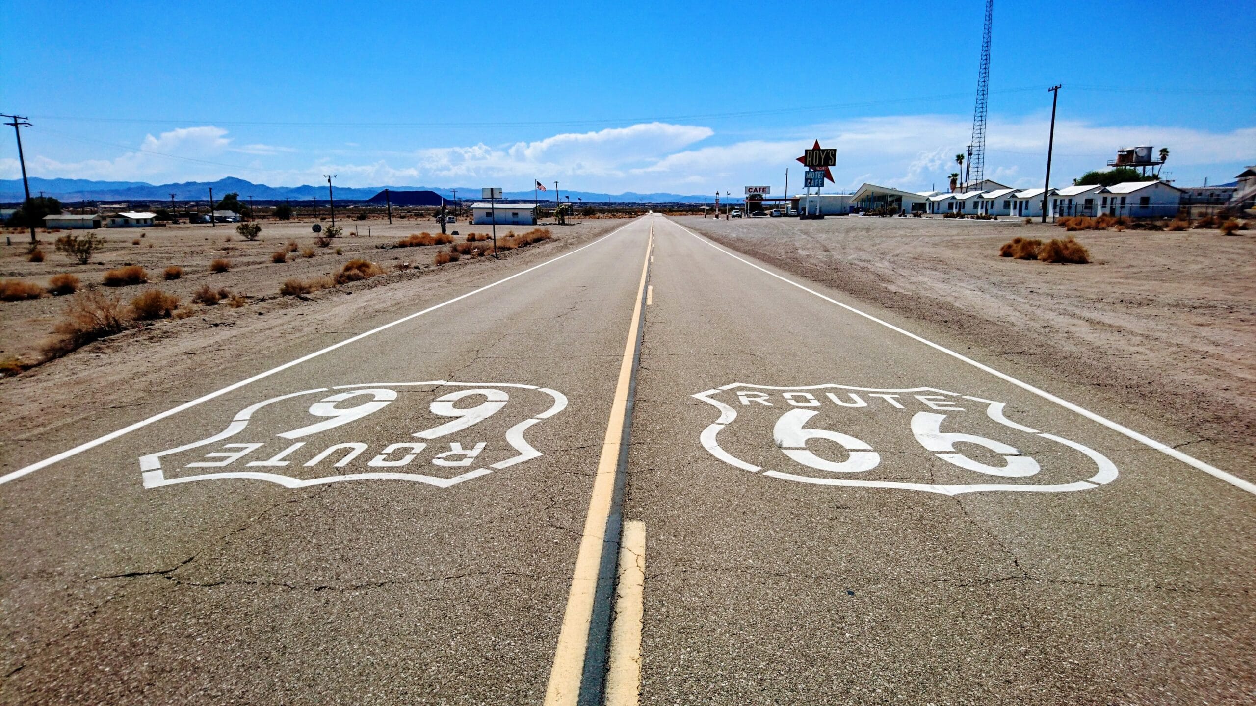 Logos Route 66 à Amboy en Californie