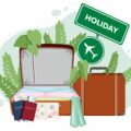 Illustration indispensables valise voyage