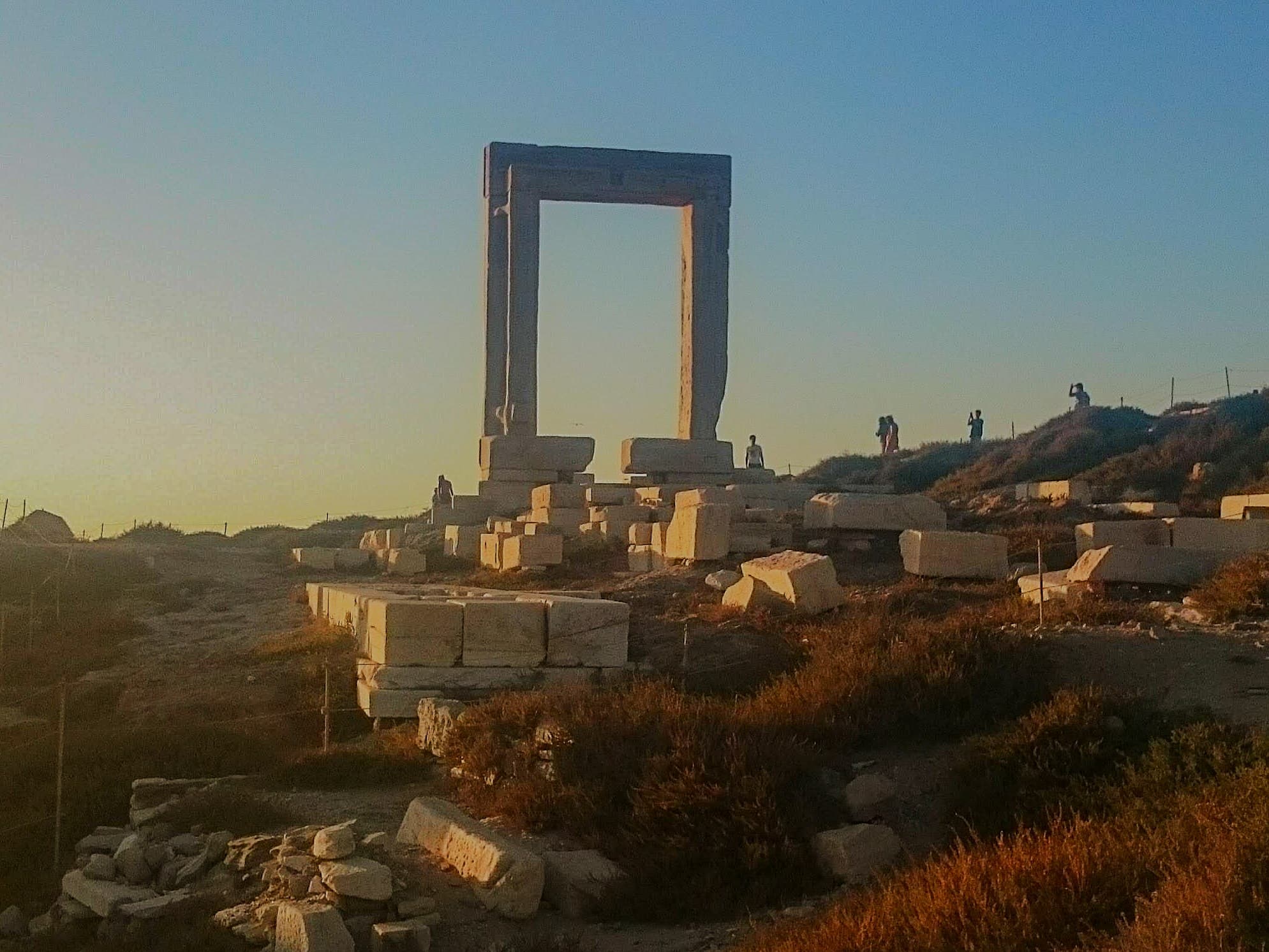 Portara à Naxos dans les Cyclades